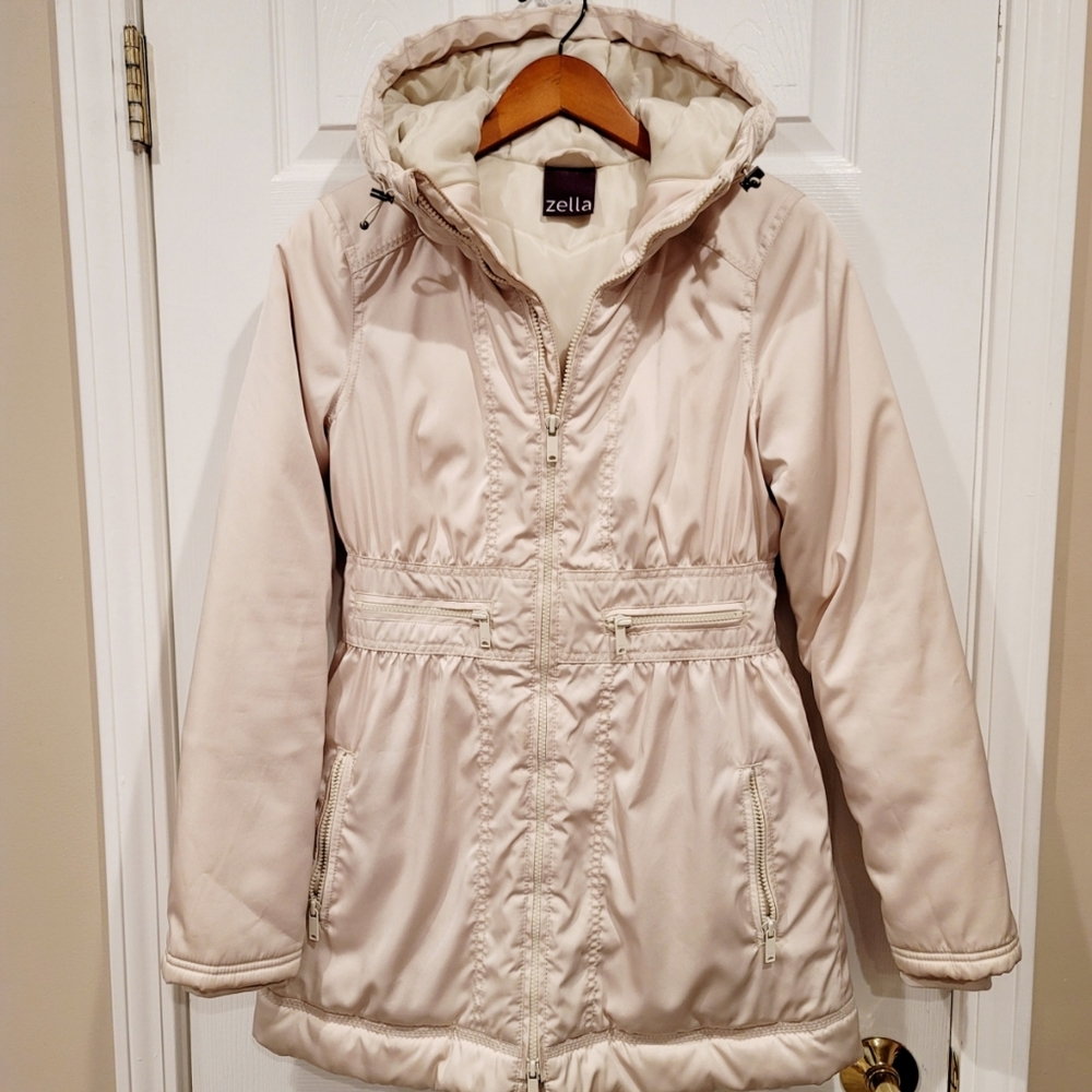 Zella | Hooded Puffer Jacket Long line Trench Style